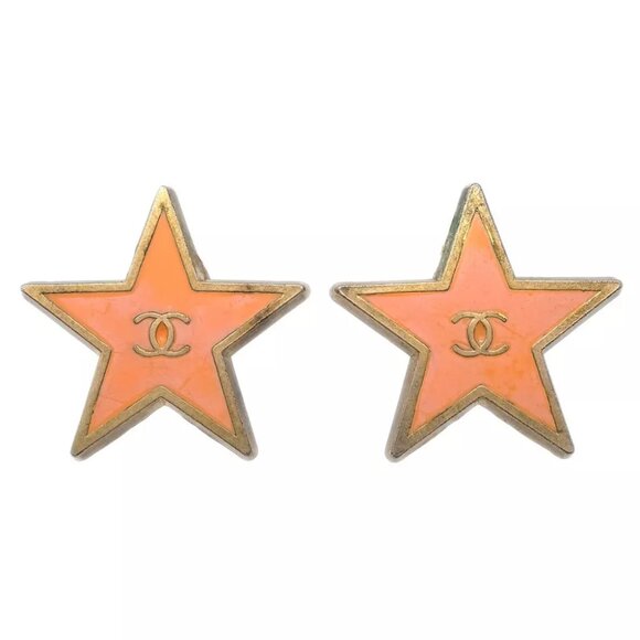 Chanel Star Earrings Clip-On Pink 01P 172019 - Picture 1 of 4